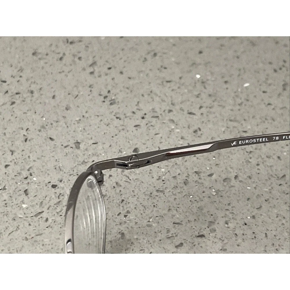 Eurosteel 78 Flex Shiny Gunmetal Eyeglasses Frames ONLY 42-19-125 Full Rim